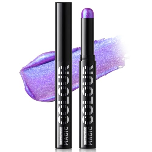 HOSAILY Duochrome Purple Blue Glitter Eyeshadow Stick, Holographi...