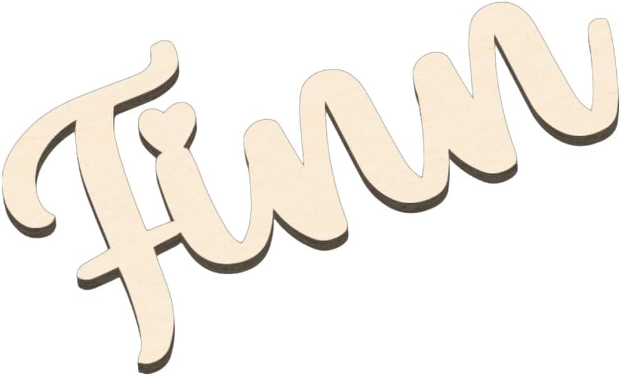 Schriftzüge Kinderzimmer Schriftzug Holz Acryl Türschild mit Namen - 5 cm bis 30 cm - Mädchen Junge - Dekoaccessoire Türdekoration Bad Büro