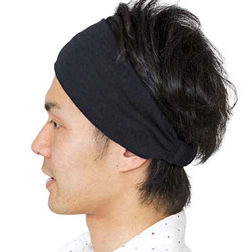 [ザクション] 日本製 やわらかコットンバンダナヘアバンド [M便 3/8]9 黒