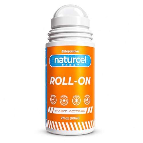 Naturcel Roll-On, Topical Reliever for Aches and Pains of Muscles and Joints, Cooling, Fast Acting, Mess Free Massage Roller, Colorless (2 Fl Oz)