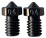 mega stahl Besonders langlebig 3DPLady  2x Nozzles aus Gehärtetem Stahl V5/ V6 Nozzle 0,4 mm kompatibel für z. B. Anycubic i3 Mega Prusa i3 MK3/MK3S