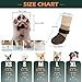 EXPAWLORER Anti Slip Dog Socks to Prevent Licking Paws, Dog Shoes for Cold Winter, Dog Booties for Hardwood Floors, Dog Boots & Paw Protectors with Grippers for Small Medium Large Senior Dogs Khaki XS