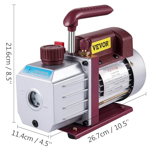 Bomba de vacío para HVAC y refrigeración, 4,5 CFM, 1/3 HP, monoetapa, para aire acondicionado doméstico y empaque al vacío miniatura 5