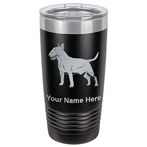 LaserGram 20oz Vacuum Insulated Tumbler Mug, Bull Terrier Dog, Pe...