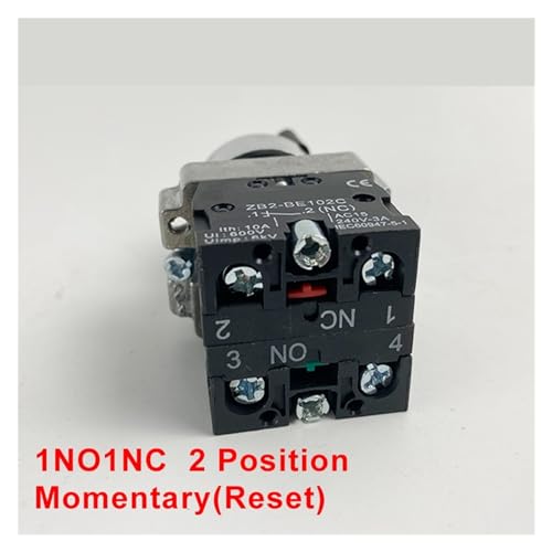 Bouton sélecteur 22mm 3 positions XB2-BD33 pour contrôle de ventilation - 3