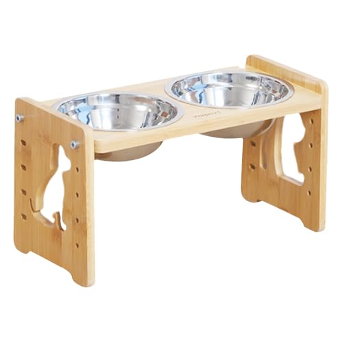 Bols pour chien surélevés avec support réglable robuste pour cuisine