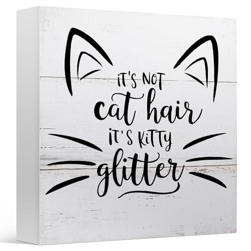 Zyzmasm Funny Cat Decor for Home Tabletop Desk, Cat Lover