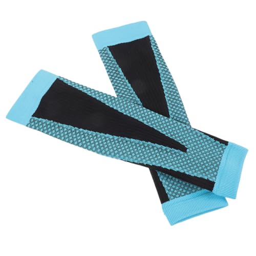 HANABASS 1 Pair Sports Leggings Socks Calf Protectors Elastic Sports Leg Sleeves Reusable Leg Protective Sleeves Running Leg Sleeve Sports Sleeves Calf Leg Protectors Blue Polyester