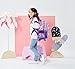 Meetbelify Unicorn Rolling Backpack for Girls Wheels Backpacks for Girls for School Sequin Backpack with Lunch Box for Elementary Students