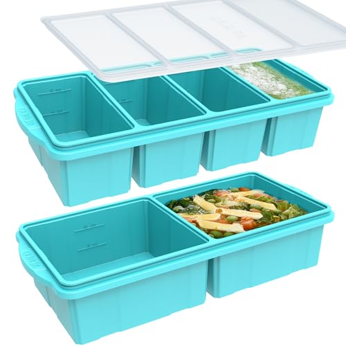 Silicone Freezer Tray With Lid - Soup Freezer Container molds