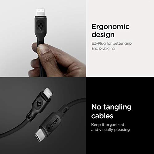 Spigen USB-C to Lightning Cable 1M - Black - Image 7