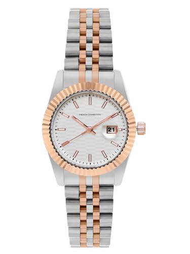 French Connection Analog White Dial Womens Watch-FCS09RTM (B0D78N2TT4) Amazon Price History, Amazon Price Tracker