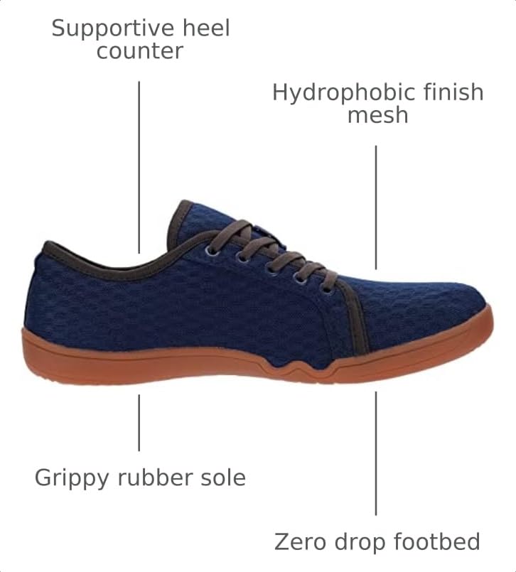Image of WHITIN Men's Casual-Style Amphibious Water Shoes W75V2 | Sneaker-Like Look, Quick Dry, Barefoot Feel, Wet-Grip Rubber Sole for All-Terrain Water & Trail Versatility