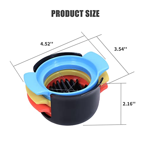 Egg Slicer, 3 In 1 Oval Shaped Upgraded Stainless Steel Wire Egg-Shaped Groove Suitable For Egg Vegetables And Soft Fruits (Black) #TOP1