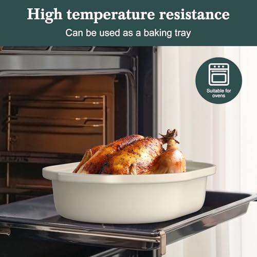 4 Quart Claypot Slow Cooker, 8-in-1 Multi Cooker with Flexible Programming, Removable Crock, Nonstick, Oven Safe Pot to 450°F, Oatmeal by INDY VAC - Used condition - Image 6
