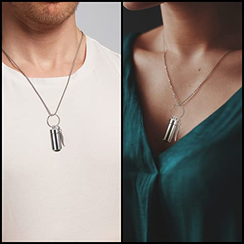 Belle Vous Silberner Asche Anhänger für Gedenken an Verstorbene (4 STK) 4,9 cm - Engels-Flügel Anhänger aus Aluminiumlegierung - Schlüssel- & Kettenanhänger zum Befüllen