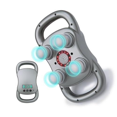 SUPBAND Massage Gun Deep Tissue, 4-Heads Handheld Massager Gun for Back, Shoulder, Leg, Neck, Electric Percussion Massage for Pain Relief, Perfect Gifts, Grey
