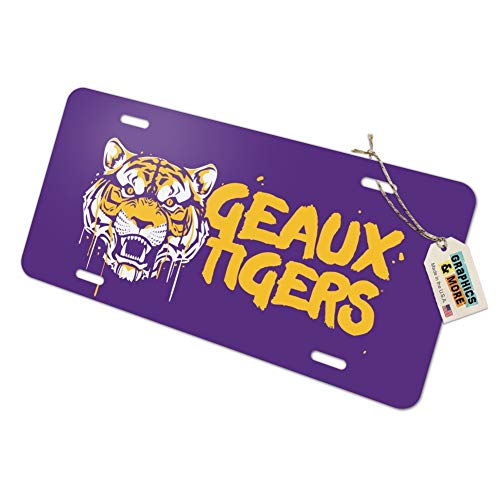 GRAPHICS & MORE Geaux Tigers Graffiti Novelty Metal Vanity Tag License Plate