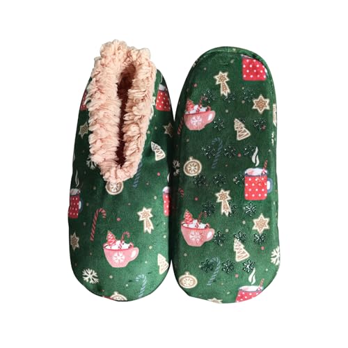 Women's Cute Fuzzy Slipper Socks ， Cozy House Slippers for Women ，Soft Sole Slippers with Non Slip Bottoms3