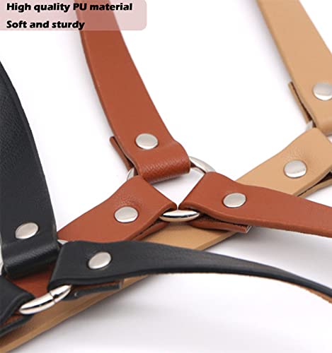Punk Style Strappy Belt-Suspender Belt Harness PU Leather for Women Fashion2