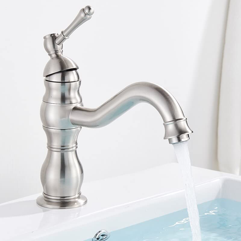 Mitigeur chaud et froid pour robinet d'évier de salle de bains en laiton
