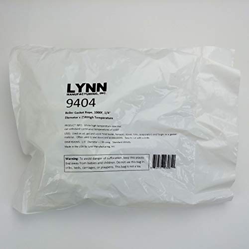 Lynn Manufacturing High Temperature Gasket Rope, 1000F, White, Boiler & Furnace, 1/2\'\' Diameter x 25ft, 9401 - Thumbnail 4