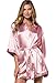Satin Kimono Bridesmaids Robe (Small/Medium, Pink)