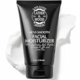 Face Moisturizer for Men - Lather & Wood's Luxurious Sophisticated Face Lotion for the Regular Guy. Fragrance-Free Facial Cream for Men. (Unscented, 4 ounce)