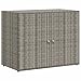 Produktbild vidaXL Gartenschrank Geräteschrank Haushaltsschrank Aufbewahrungsschrank Beistellschrank Schrank Garten Balkon Grau 100x55,5x80cm Poly Rattan