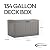 Suncast 134-Gal. Waterproof Resin Extra-Large Outdoor Patio Deck Box with Pad-Lockable Lid, Modern Outdoor Patio Bench/Storage Box for Cushions, Garden Tools, and More, Dove Gray