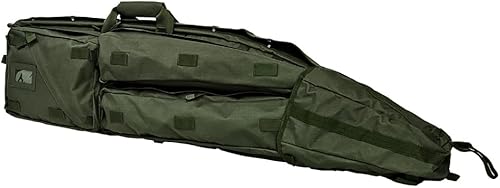 Vista 5 de VISM by NcSTAR NcSTAR Drag BagNcSTAR - Bolsa de tiro para rifle de arrastre, color marrón Negro -,Verde,Estampado camuflaje