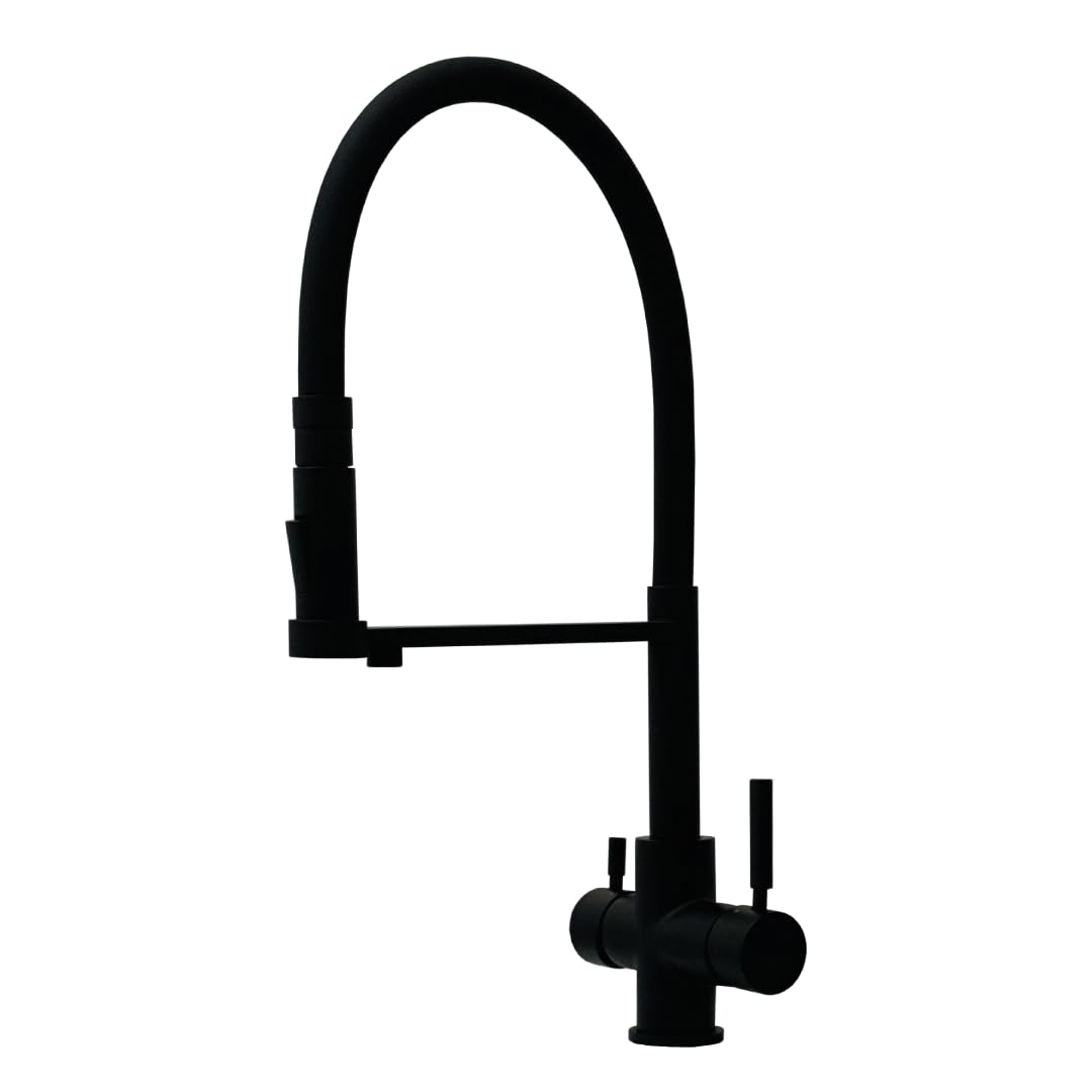 Shurity 460 Rubinetto da cucina con Doccetta 4 vie 3/8” (Nero)