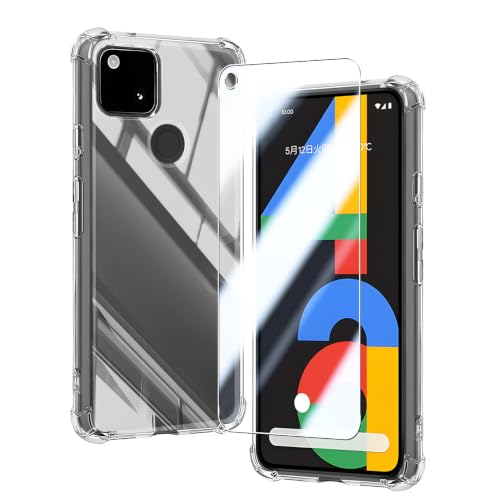 �Ή� Pixel 4a 5G �P�[�X + �s�N�Z��4a 5G �K���X�t�B���� SENXLL-Pixel4a5G1+1