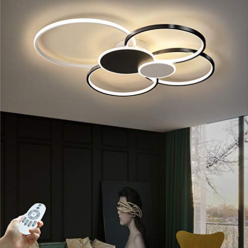 Lumière variable de 3000K à 6000K pour ce plafonnier LED télécommandé géométrique - 3