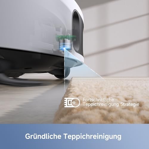 Mova E30 Ultra saugroboter mit wischfunktion, automatischer Entleerung &amp; Mop-Selbstreinigung, 7000Pa, 10,5mm Mop-Anhebung, Robo Swing Tech, Ultraschall-Teppicherkennung, 75 Tage Hands-Off Reinigung