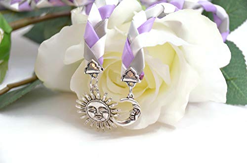 Lilac Silver Sun & Moon Wedding Handfasting Cord #Divinitybraid #Celtic #Handfasting #Pagan #Wedding #Moongoddess #TOP6