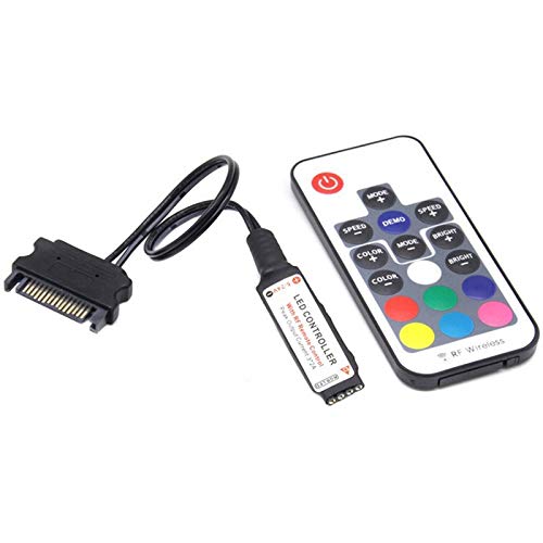 VERAWE RF17 Remote DC 12V Wireless SATA RGB Controller for PC Computer Case 5050 RGB Light