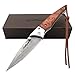 ALBATROSS HGDK008 EDC Cool Damascus Folding Camping Pocket Knives with Liner Lock, Sapele Handle - 7 Inch Overall, Gifts/Collections