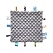 CREVENT Baby Welcome Gift Set Storage Basket with 2 Blankets+ 1 Security Blanket + 1 Taggie + 1 Gift Bag with Ribbon (Grey)