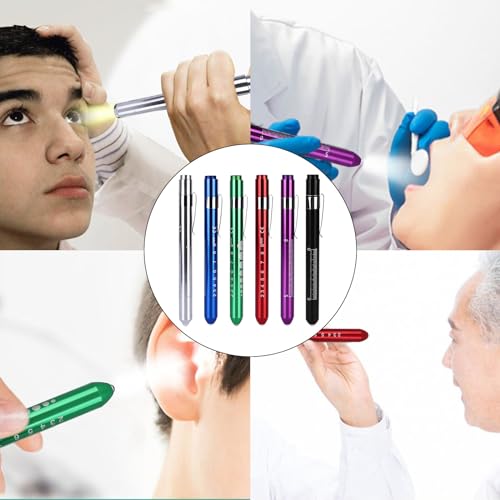 6 Stück Diagnostikleuchte Pupillenleuchte: Stiftlichter für Krankenschwestern Wiederverwendbar LED Stiftlampe mit Taschenclip Pupillenleuchte Rettungsdienst für Krankenschwestern, Studenten, Ärzte