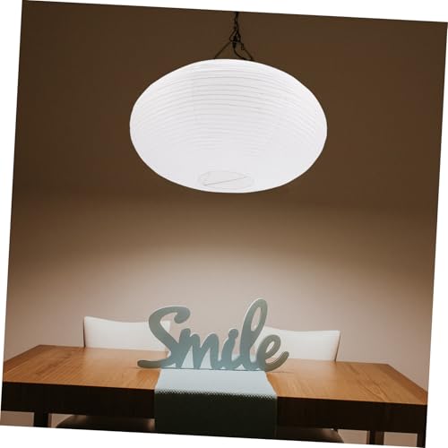 Pantalla de lámpara de papel marfil para techo de dormitorio 6