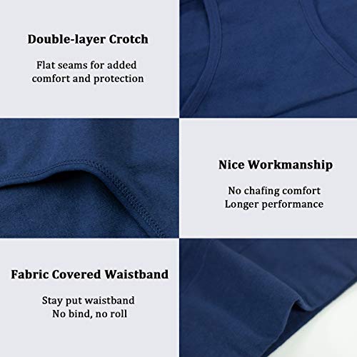 Image of wirarpa Women's Cotton Underwear High Waist Full Coverage Brief Panty Multipack