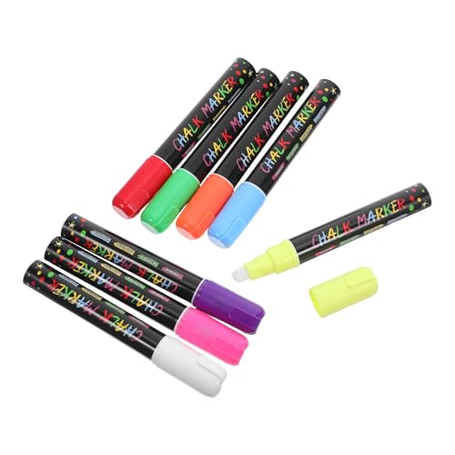 Rotuladores de tiza líquida borrables con punta reversible POPETPOP para escribir en ventanas