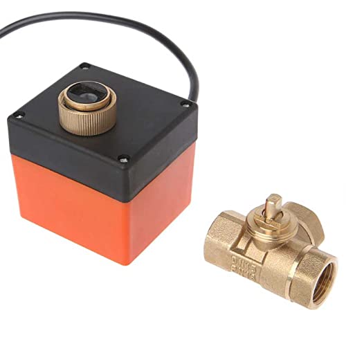 Vanne à bille motorisée 3 voies DN25 commande électrique laiton 12v