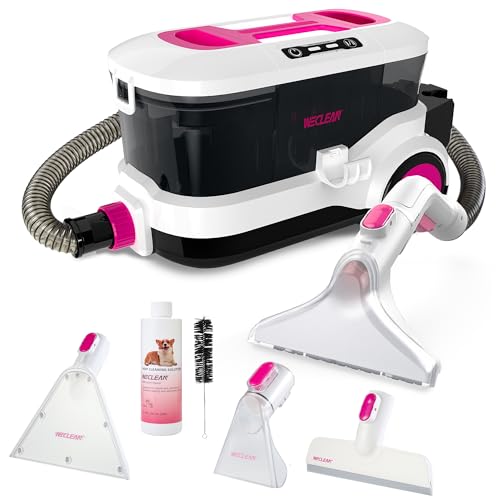 WECLEAN C4 Carpet Cleaner, 800W, 18KPa, 3L/1.5L Tanks, Pink
