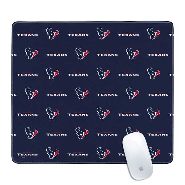 Skinit Medium Gaming Mouse Pad - Officially Licensed NFL Houston Texans Blitz Series Design with Stitched Edges, Waterproof, Non-Slip Rubber Base, Desk Mat for Keyboard & Mouse