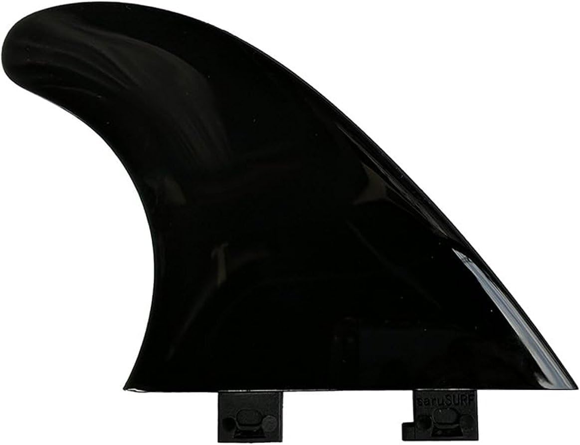 4.5" Flexy Tip Fin Stabilizer for shortboard to SUP Minimum Flex for River and Surf 2 Tab Mini Box + FCS Compatible Black, All are 50/50 foil