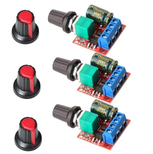 Image of SP Electron Pack of 3 PWM DC Motor Speed Regulator Controllers for 3V 6V 12V 24V 35V Mini Style Speed Control