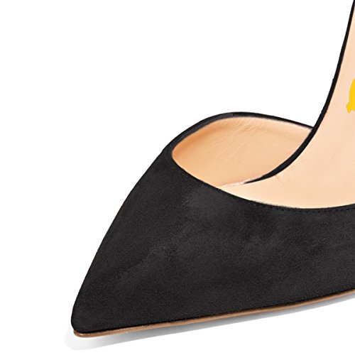 FSJ Women Sexy Ankle Strap Pumps Pointed Toe Stiletto High Heel D'Orsay Dress Shoes Size 4-15 US3