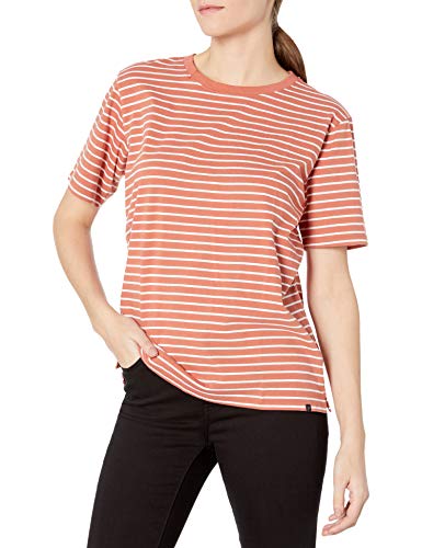 Pendleton Women's Short Sleeve Deschutes Stripe Tee, Terra Cotta/White, Small